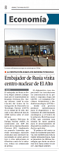 Artículo del diario "Periódico de Bolivia" del 27.03.2021 Artículo del diario "Periódico de Bolivia" del 27.03.2021