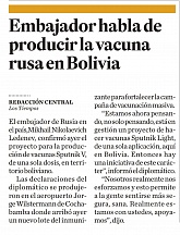 Artículo del diario "Los Tiempos" del 16.05.2021 Artículo del diario "Los Tiempos" del 16.05.2021